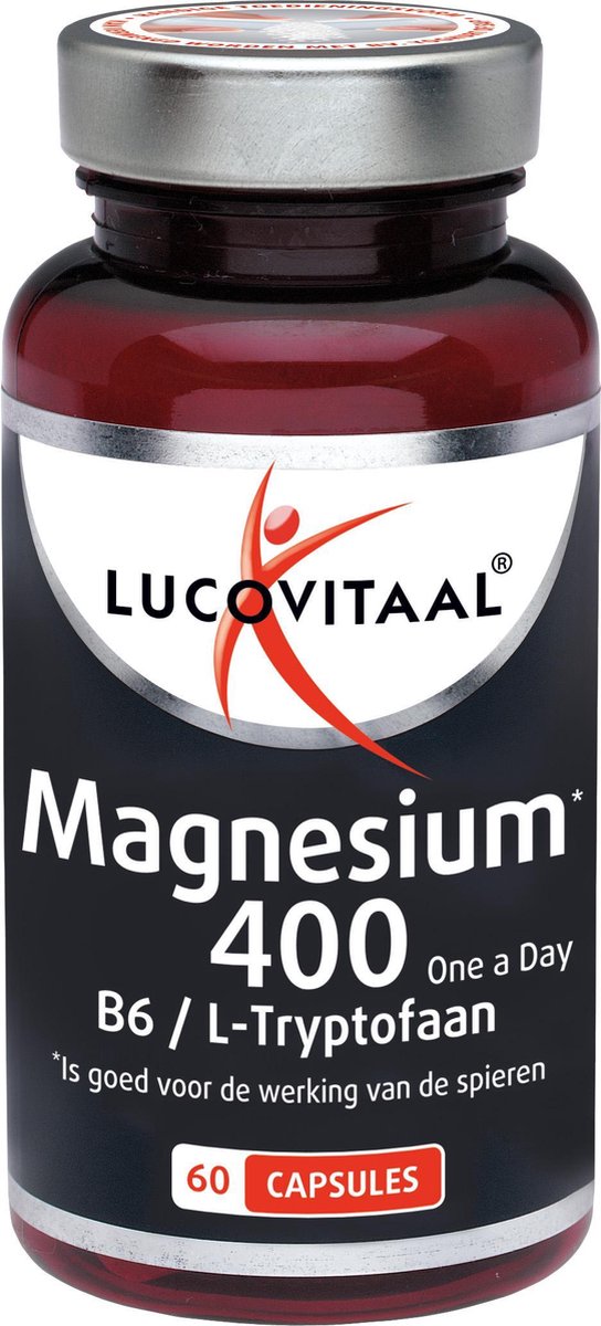 Lucovitaal Magnesium 400 Vitamine B6 en L-Tryptofaan Voedingssupplement - 60 Capsules