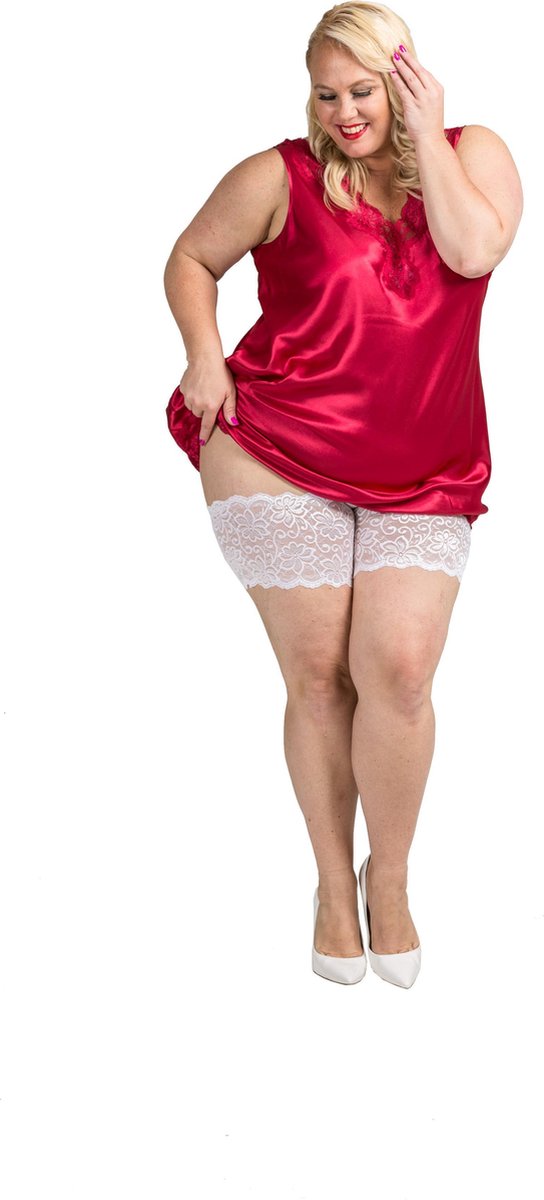 Bandelettes – Model Dolce - Kanten Elastische Dijenbanden - Wit - Maat C