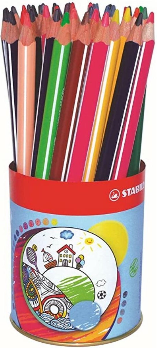 Kleurpotloden STABILO Trio - metaal doos 38 kleurpotloden