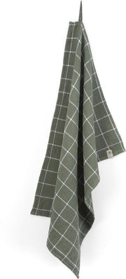 Walra Keukendoek Dry with Cubes - 50x70 - 100% Katoen - Legergroen