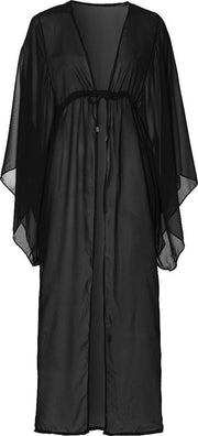 Sapph 40S Elizabeth Long Caftan Dames Zwart-S