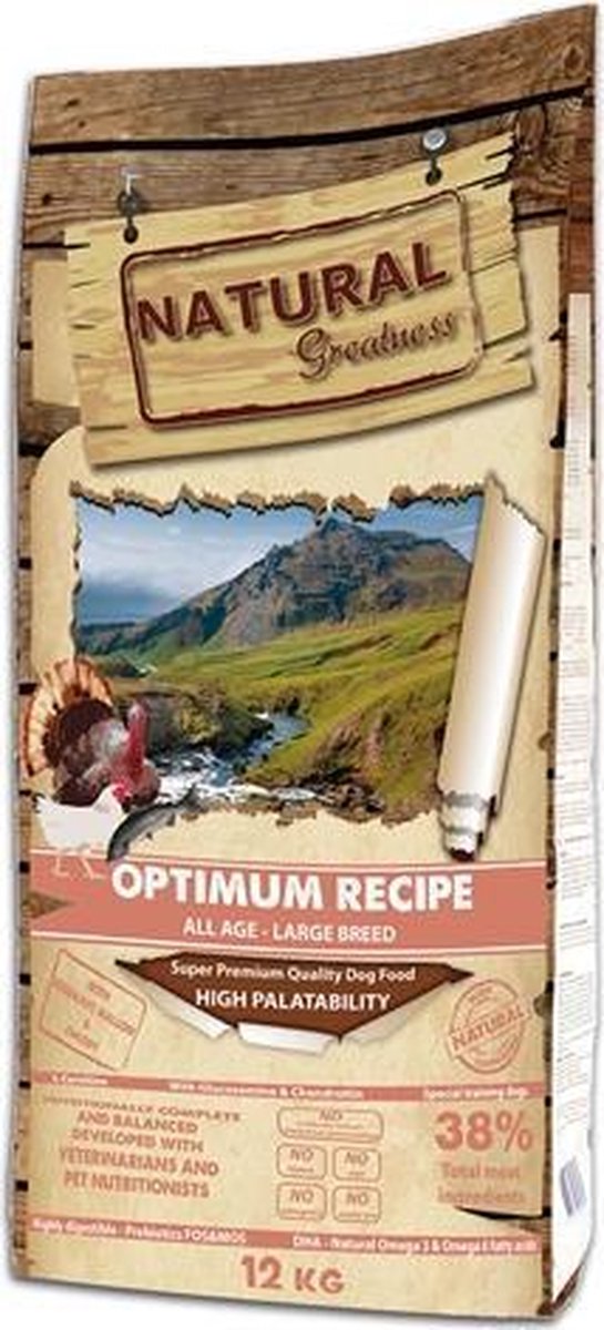 Natural greatness optimum large breed - 12 kg - 1 stuks