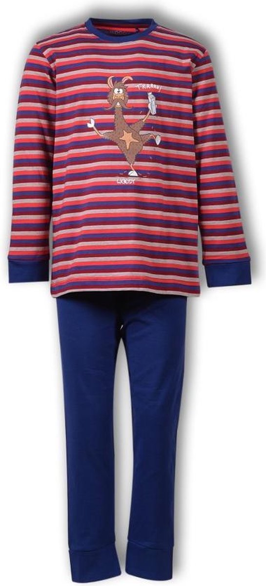 Jongens-Heren pyjama rood-blauw