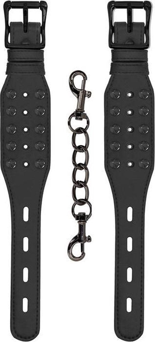 Ouch! Skulls and Bones - Handcuffs with Spikes - Black