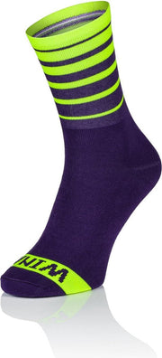 Winaar CX VY Fietssokken Paars/Geel Maat XS (36-38)