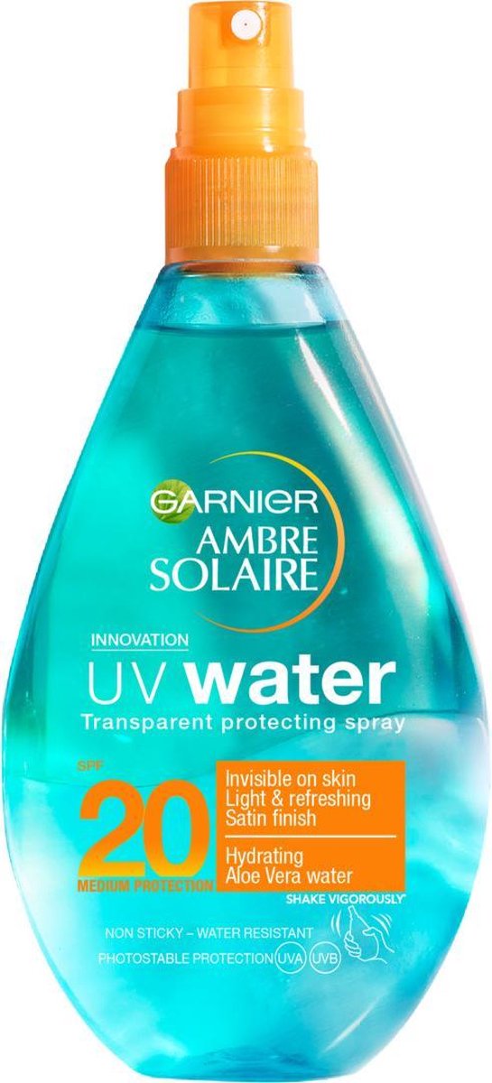 Garnier Ambre Solaire UV water ZonnebrandSpray LSF 20 - met Aloe Vera