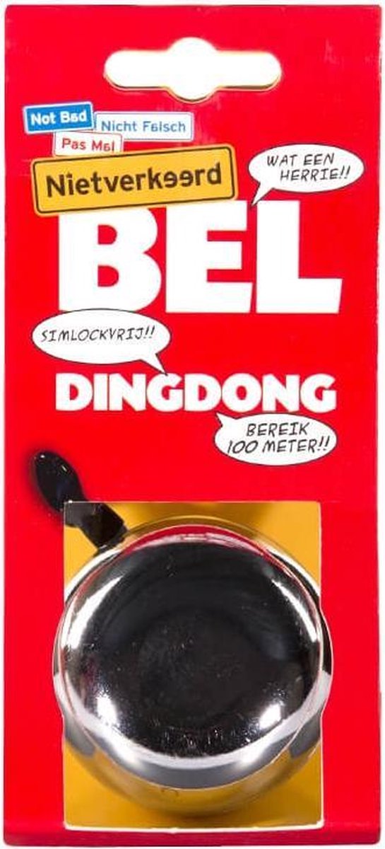 Nietverkeerd Eco Ding Dong - Fietsbel - 60 mm - Staal