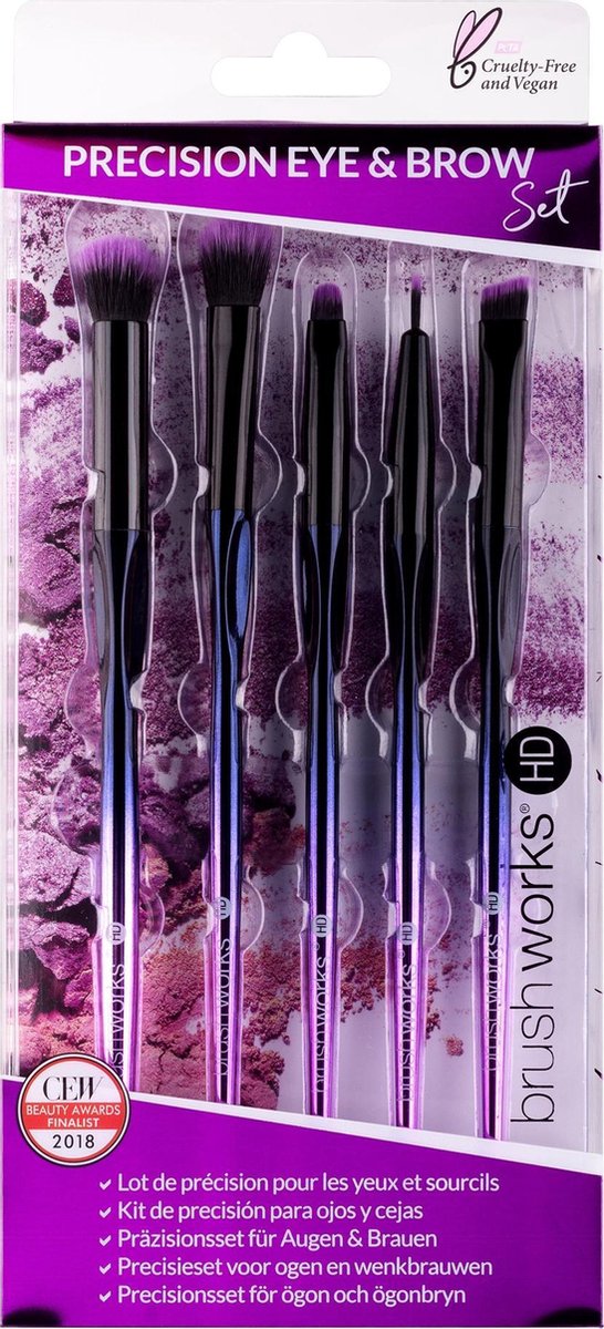 Brushworks HD Precision Eye & Brow Brush Set