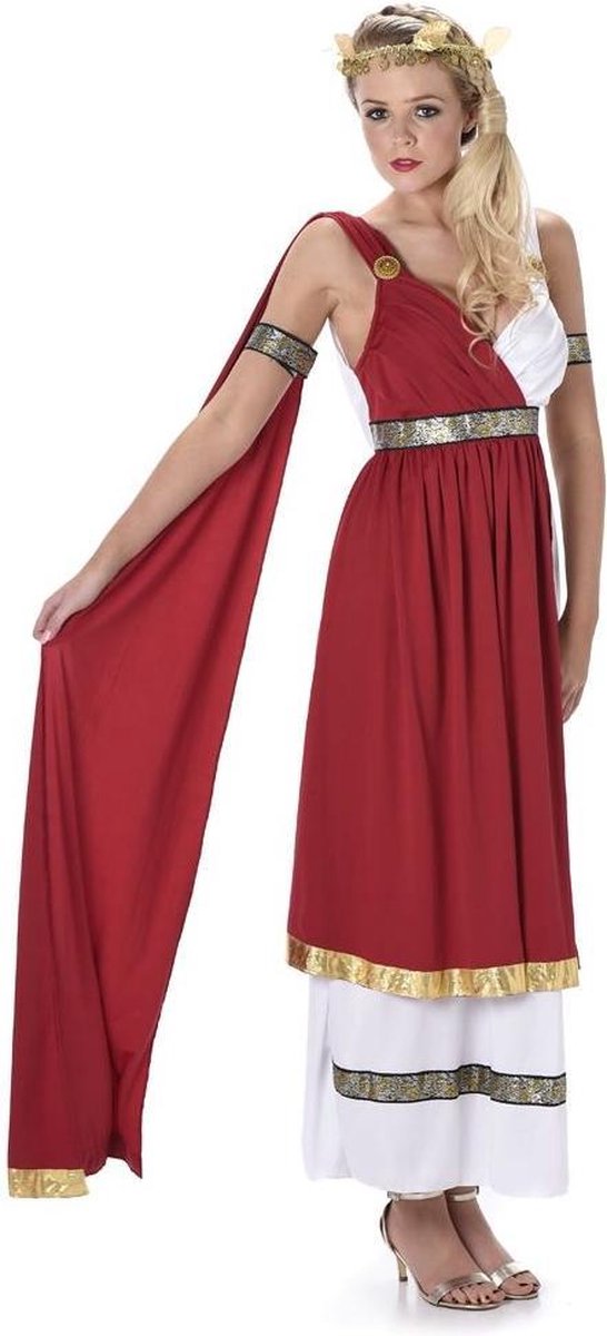 Karnival Costumes Verkleedkleding Kostuum Romeinse Keizerin voor vrouwen Rood Wit - XL