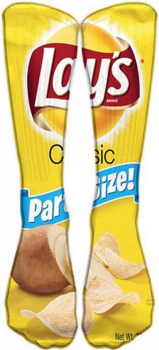 Fun Sokken Lays chips Geel (30192)