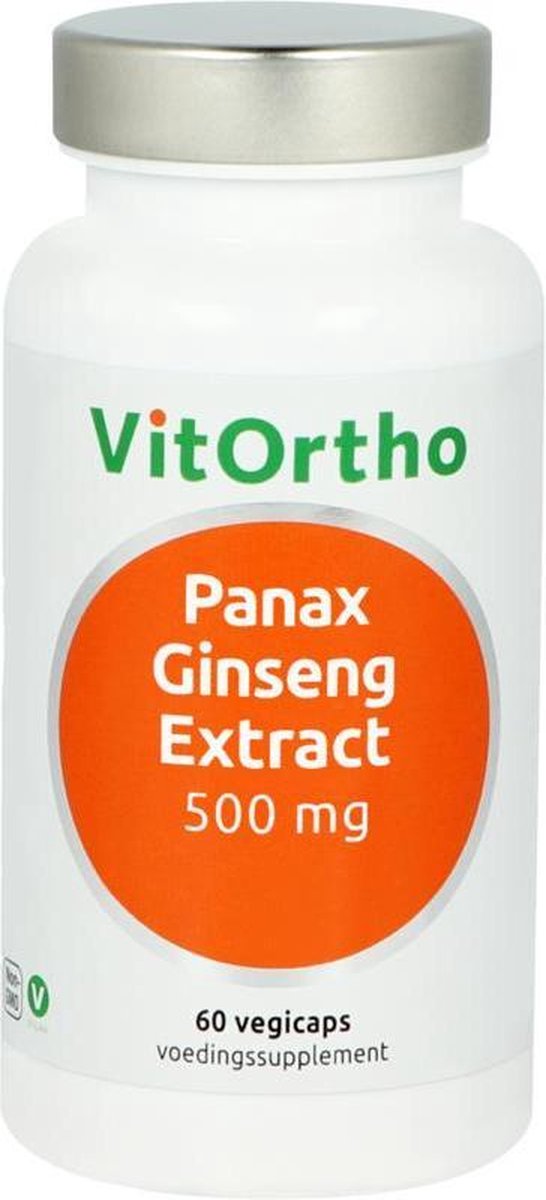 VitOrtho Panax Ginseng extract 500 mg - 60 vegicaps - Kruidenpreparaat - Voedingssupplement