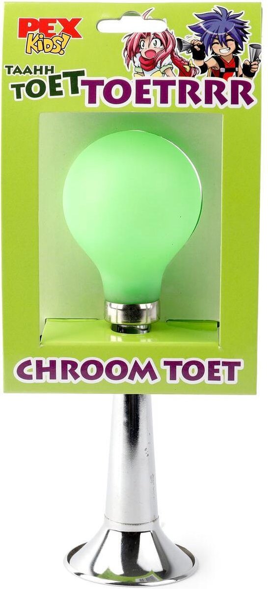pexkids kindertoeter chroom recht staal groene bol op kaart 1122011