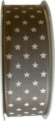 Verhaak Decoratieband Sterren Unisex 2 Meter Grijs