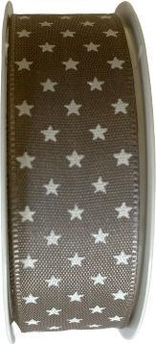 Verhaak Decoratieband Sterren Unisex 2 Meter Grijs
