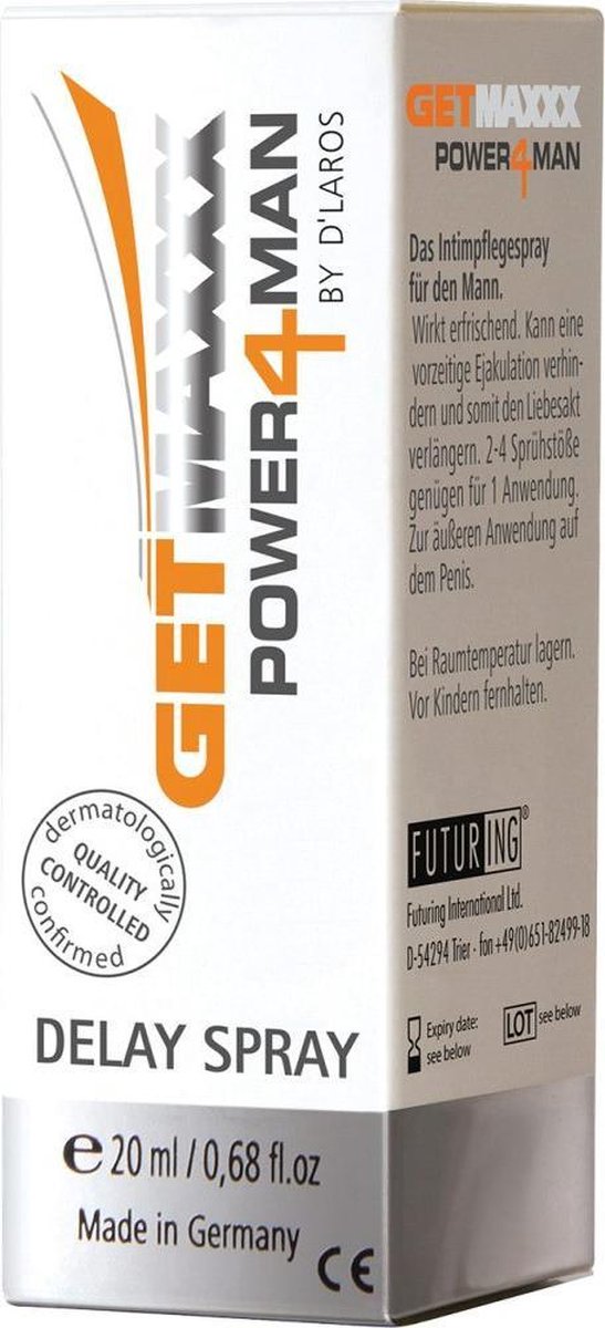 Getmaxxx Lichaamsverzorging Delay Spray 20ml Transparant