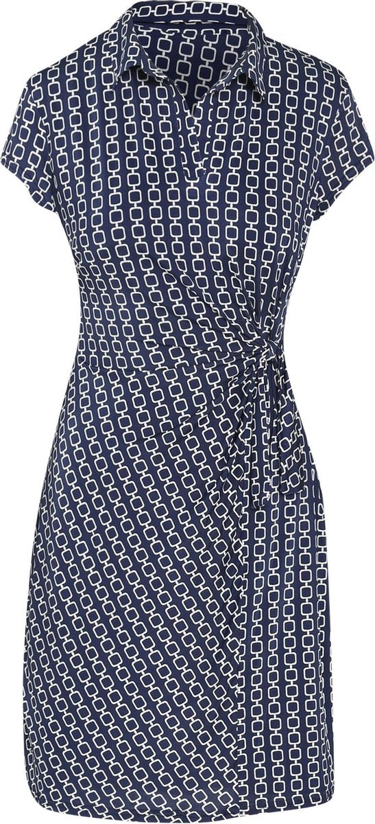Cassis - Korte jurk met print - Marineblauw