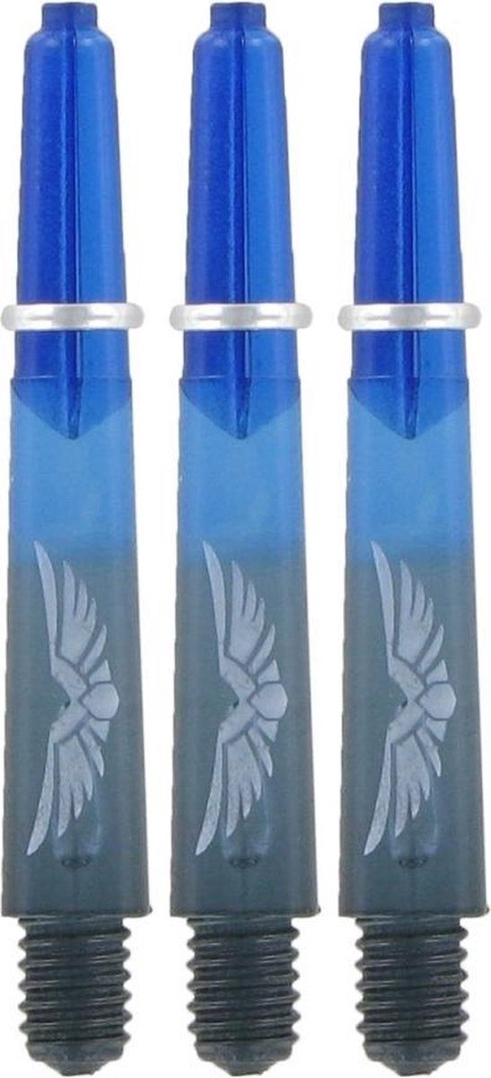 Shot Eagle Claw Duo Dartshafts - Zwart - Blauw - Short - (1 Set)