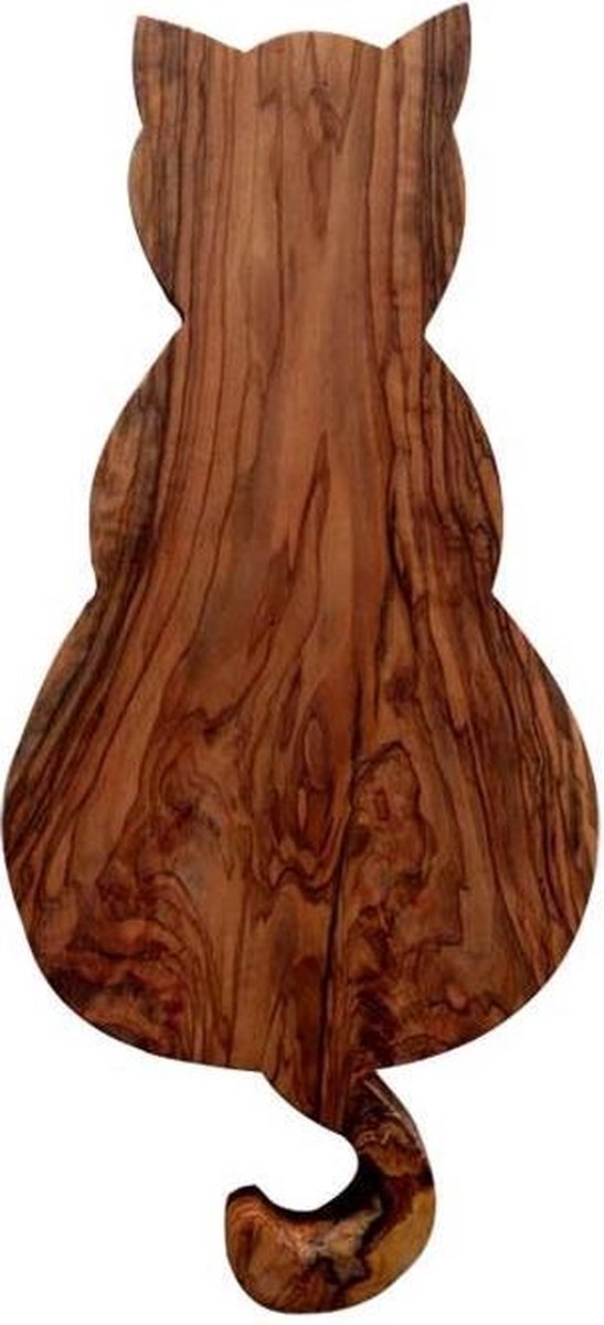 Borrelplank - kat - olijfhout - 15 x 33