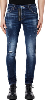 My Brand - Dark Denim Zipper Jeans - Blauw - Maat: 33