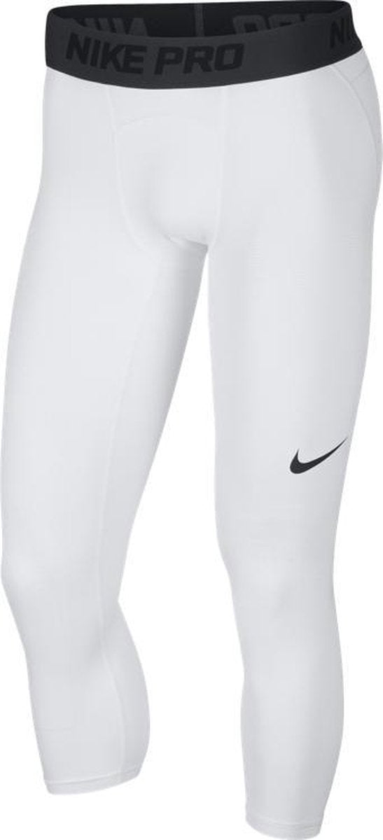 Nike Pro Basketbal 3/4 Tight Wit Kledingmaat : S