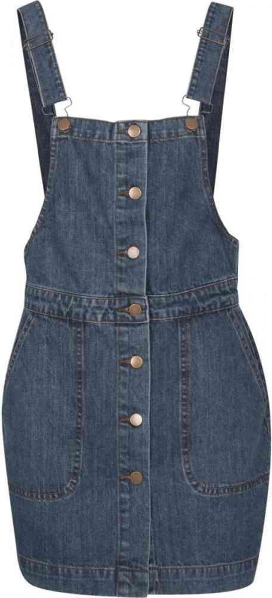 Urban Classics Korte jurk -M- Denim Dungarees Blauw