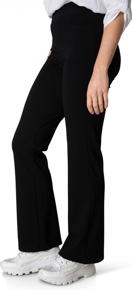 Zwarte flaired broek - Yest