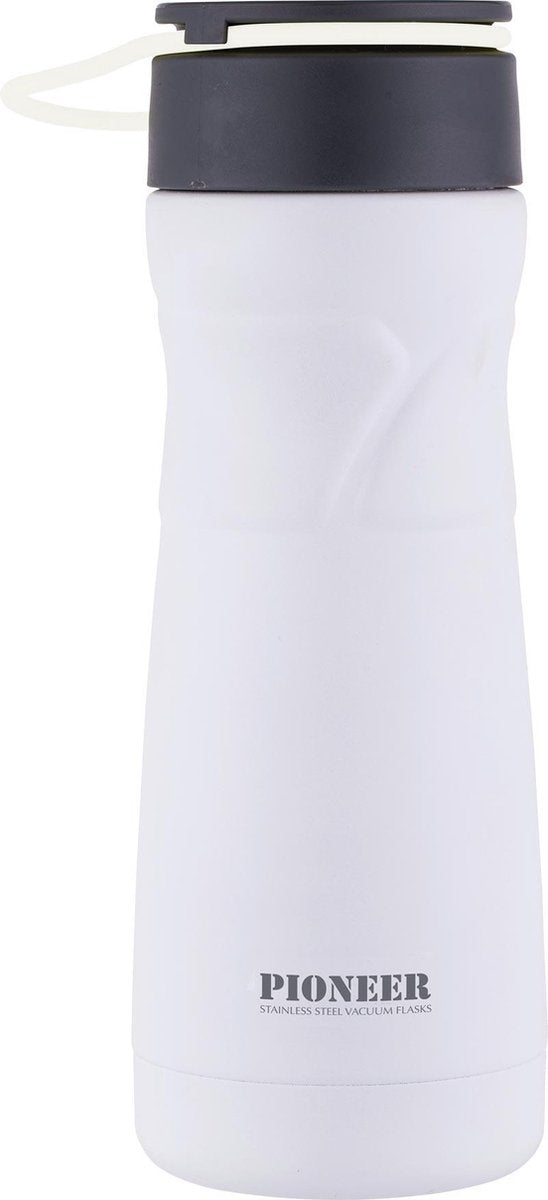 Vacuum Thermosbeker - 450ml - Wit - Verwijderbare infuser - Pioneer