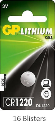16 stuks (16 blisters a 1 stuks) GP Lithium Cell CR1220