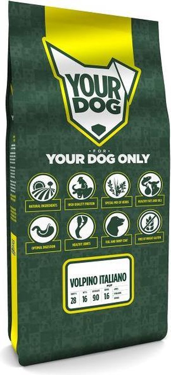 Pup 12 kg Yourdog volpino italiano hondenvoer