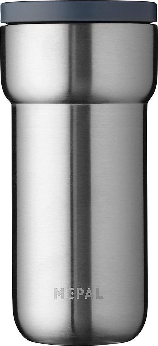 Mepal isoleerbeker Ellipse 375 ml – houdt je drankje 4 uur warm en 8 uur koud – Natural brushed – koffiebeker to go – lekdicht – thermosbeker