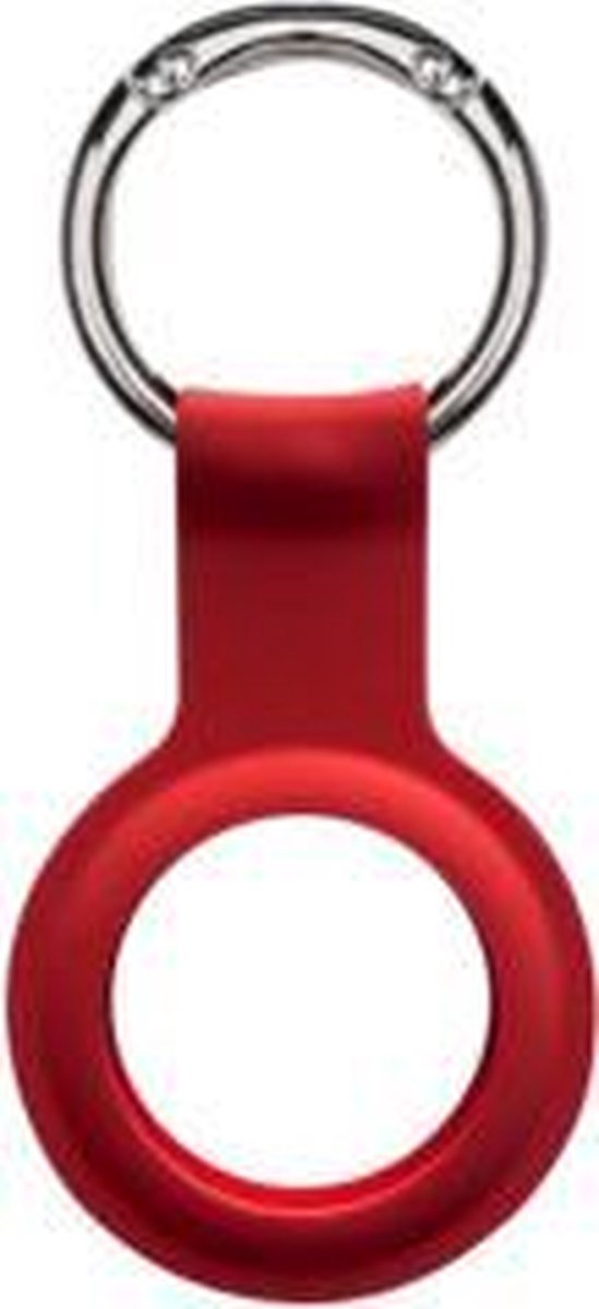 Apple AirTag  silicone Sleutelhanger Key Ring  Rood - Airtag Beschermhoesje - Apple Airtag hoes - Siliconen Airtag hoesje