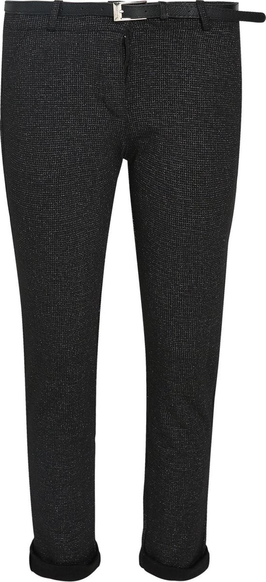 Cassis - Geklede broek met ruitjes - Zwart
