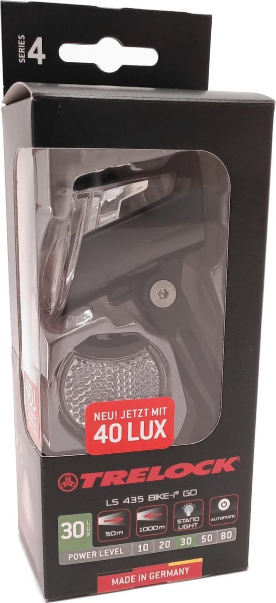 Trelock LS 435 Bike-i Go dynamo koplamp zwart