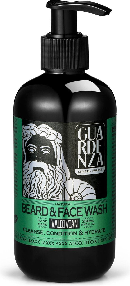 Guardenza Baard & Face wash - 250 ml - baardshampoo – gezichtsreiniger – 100% natuurlijk