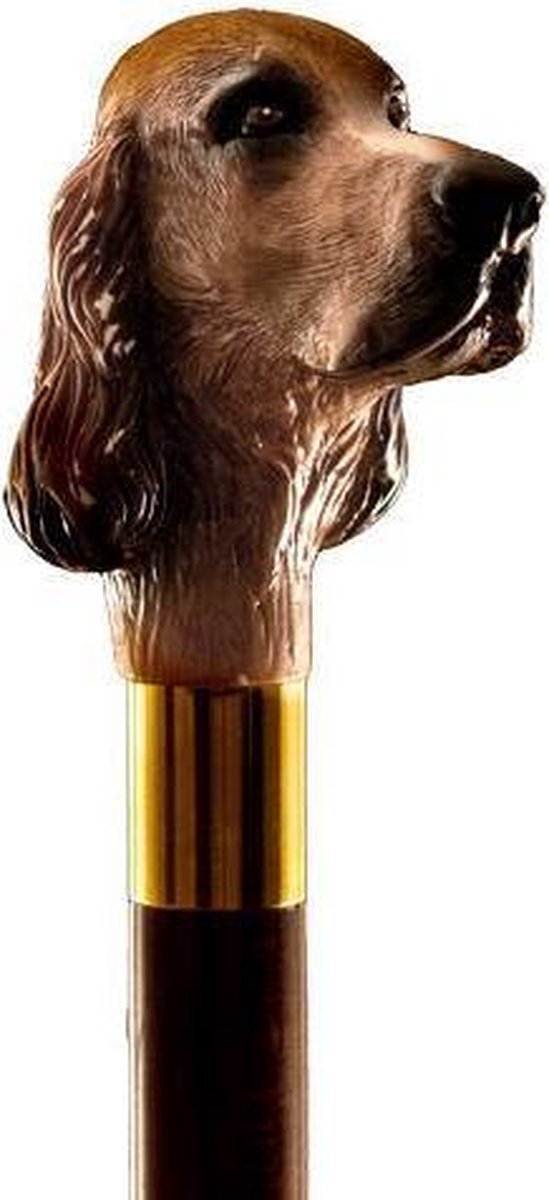 MadDeco - Cocker Spaniel - Beukenhouten wandelstok met hand beschilderd handvat - Italiaans design