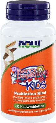 NOW  BerryDophilus KIDS Probiotica Kind - 60 kauwtabletten