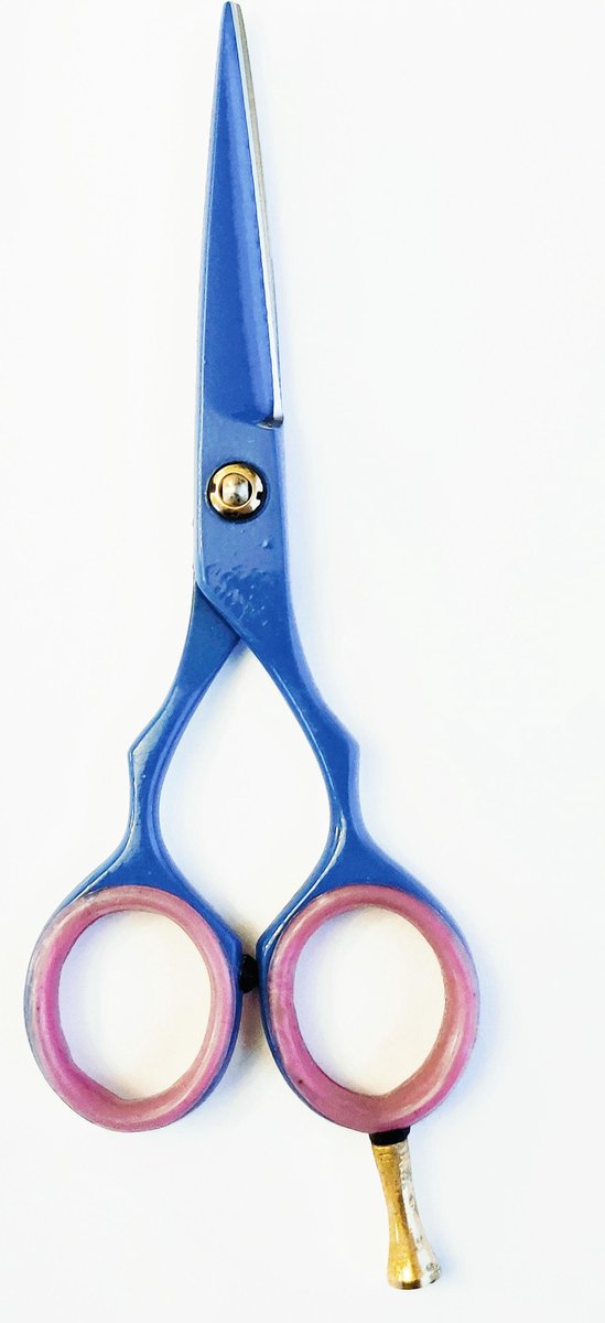 BeautyTools GOLD LINE Kappersschaar / Knipschaar Rechtshandig voor Dik Haar - Blue ShortCut (5.5 Inch) - (RS-2687)