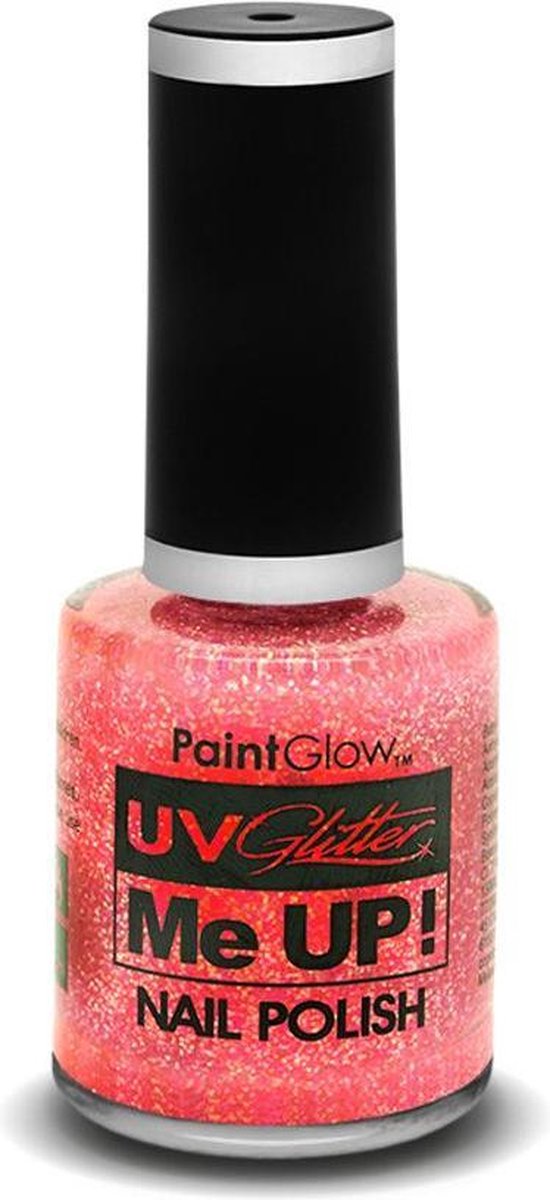 Glitter nagellak UV neon pink