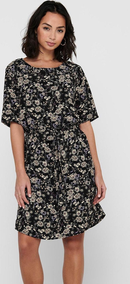 Jdyamanda 2/4 Belt Aop Dress Wvn 15234891 Black/pastel Mut