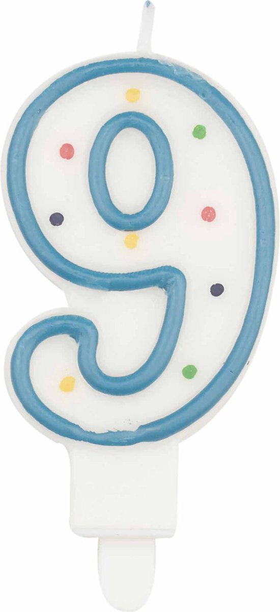 Kaars 9 Jaar 8cm