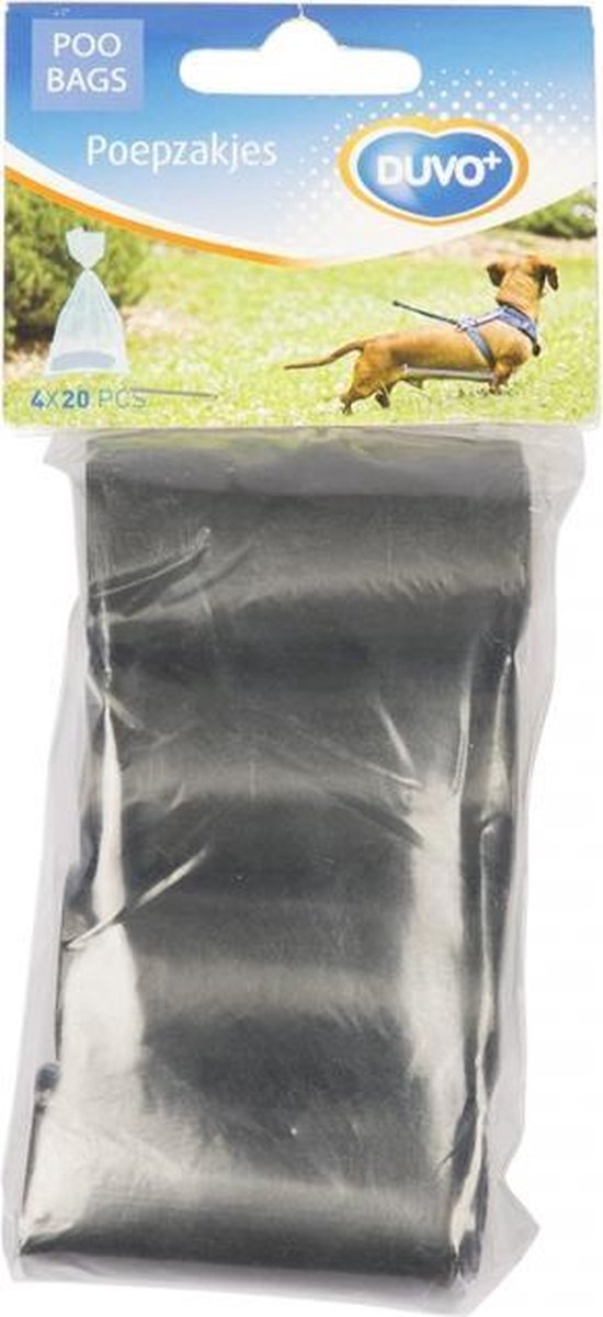 Poepzakjes zwart 4x20 stuks per 3 verpakkingen