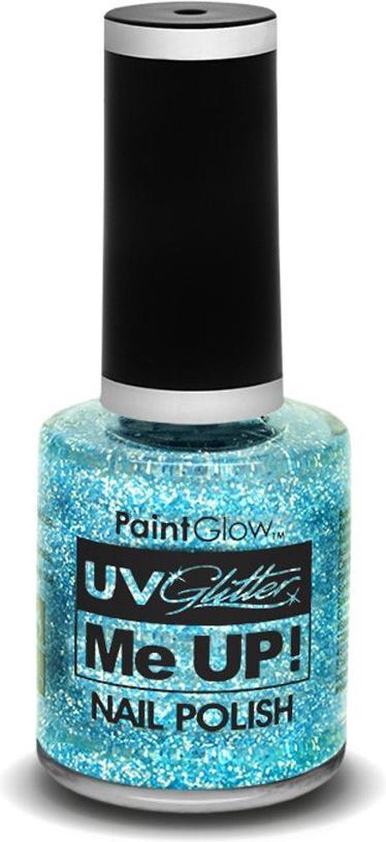 Glitter nagellak neon UV blauw