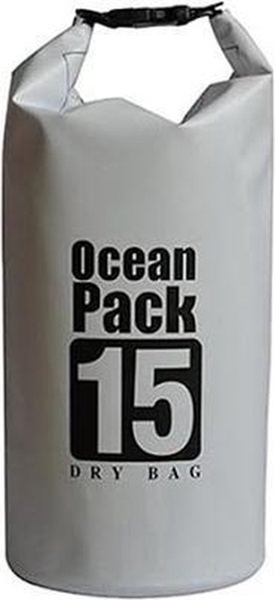 Doodadeals Ocean Pack 15 liter – Waterdichte zak – Dry bag – Outdoor Plunjezak – Grijs