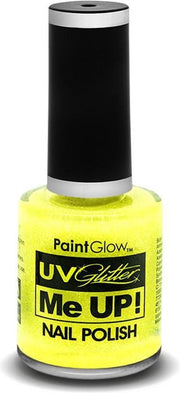 Glitter nagellak neon UV geel