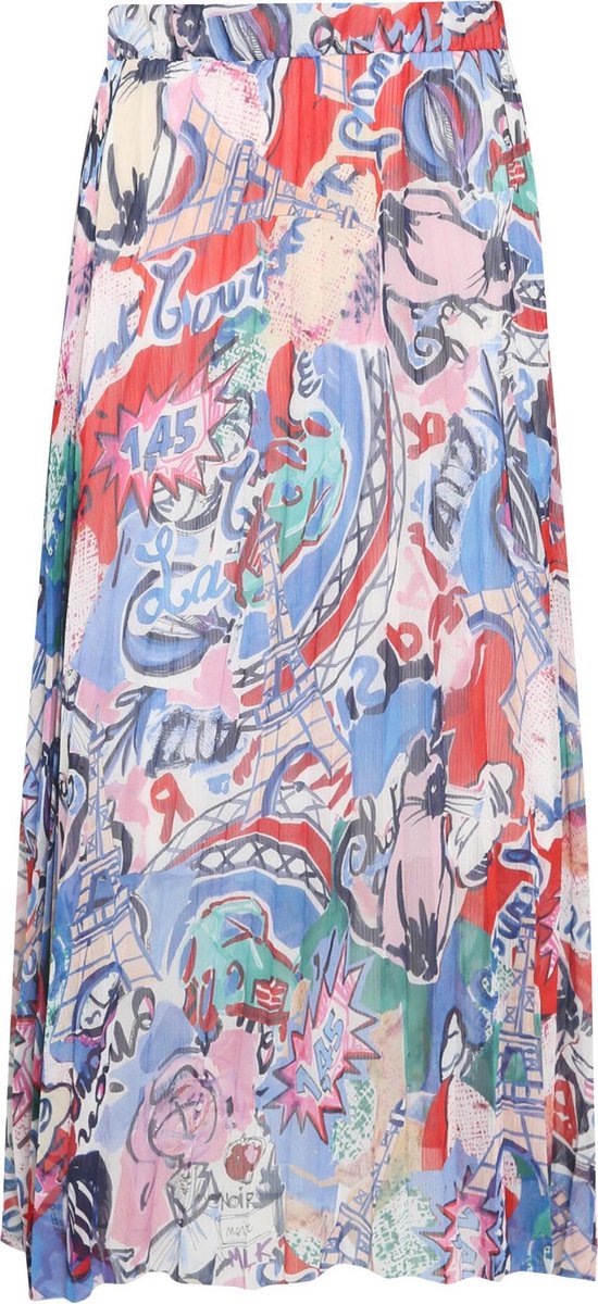 Cassis - Lange rok in bedrukt voile - Multicolor