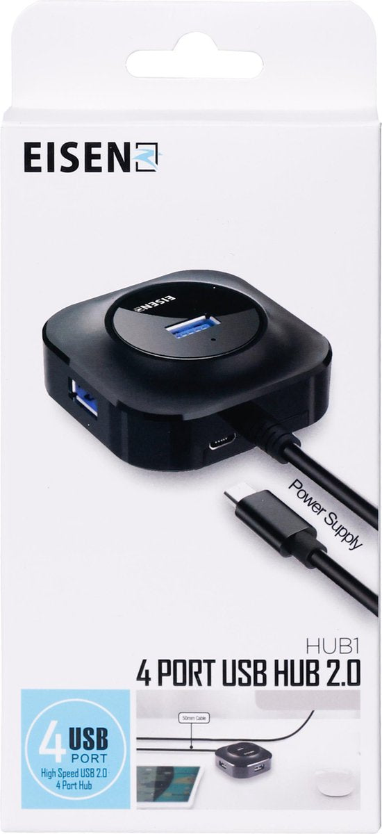 Eisenz HUB1 4 Port USB Hub 2.0 High Speed