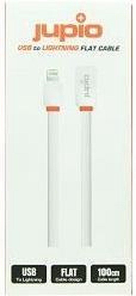 Jupio Flat Cable USB to Lightning wit 1M