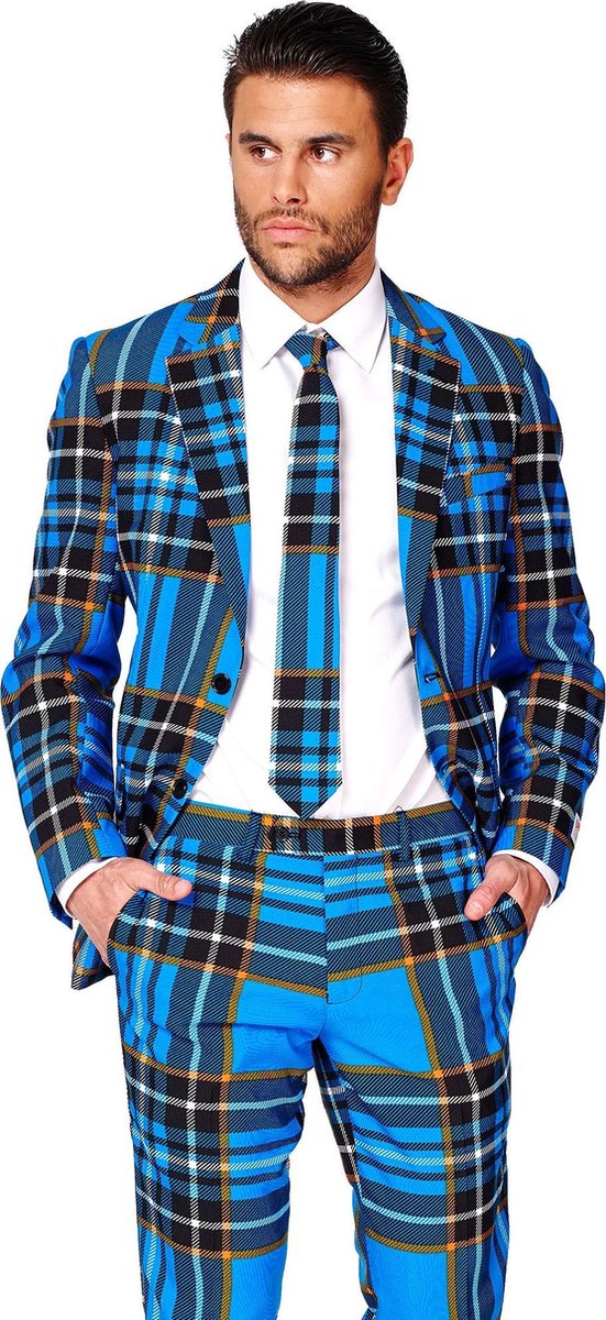 OppoSuits Braveheart - Mannen Zomer Kostuum - Blauw - Feest - Maat 50