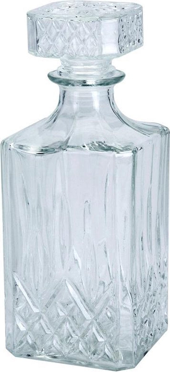 Karaf Sierfles - Karaf Sterke drank - Whiskey - Cognac - Glazen karaf - 900 ml (0.9L)