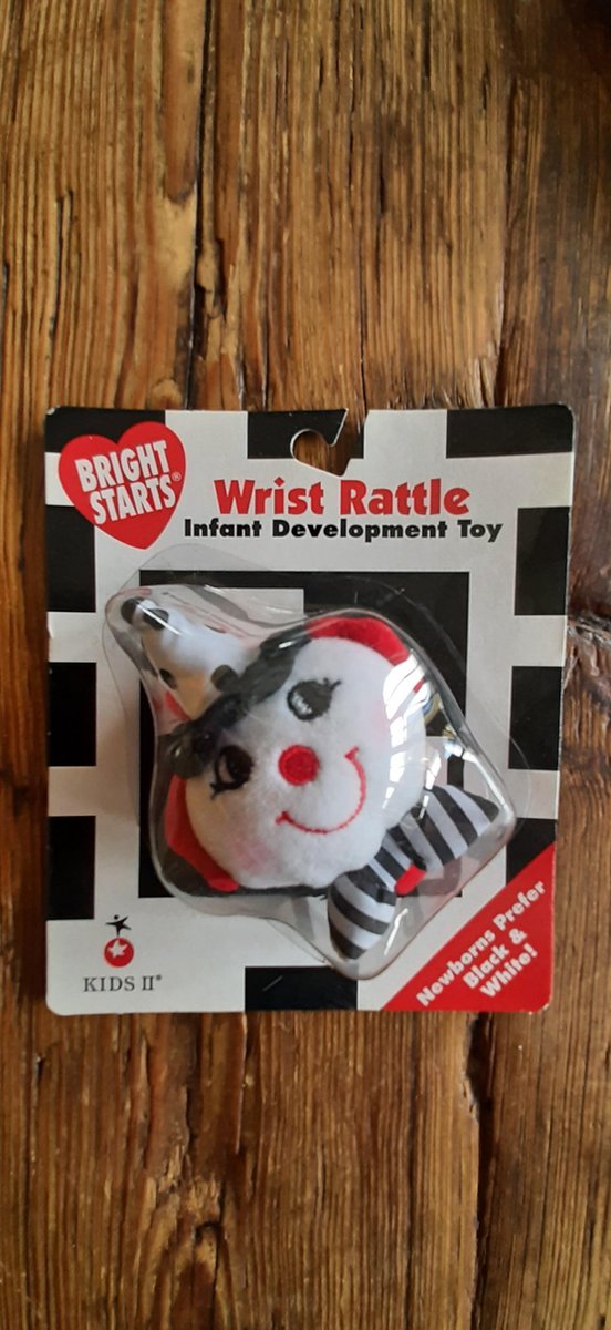 bright stars BABY POLSRAMMELAAR Rattle Me Wrist Pals zwart/wit